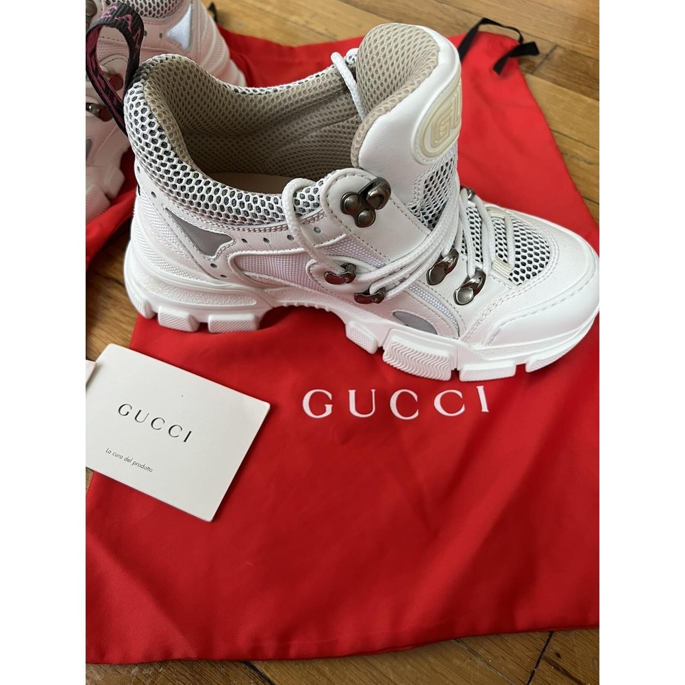 Gucci White Flash trek white women Sneakers Size 35 - Picture 7 of 13